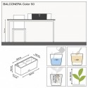 Вазон Balconera Color 50 Білий 