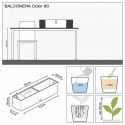 Вазон Balconera Color 80 Мускатний