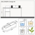 Вазон Balconera Cottage 80 Білий 