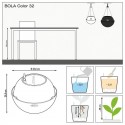 Вазон Bola Color 32 Білий