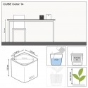 Вазон Cube Color 14 Бежевий