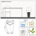 Вазон Cubico Color 22 Сірий