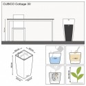 Вазон Cubico Cottage 30 Графітовий чорний 