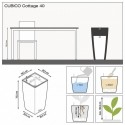 Вазон Cubico Cottage 40 Графитовый черный 