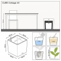 Вазон Cube Cottage 40 Граніт 